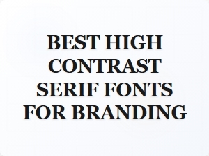 Best High Contrast Serif Fonts for Branding