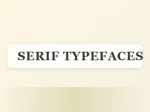 Serif Typefaces with Clear Contrast for Print Media
